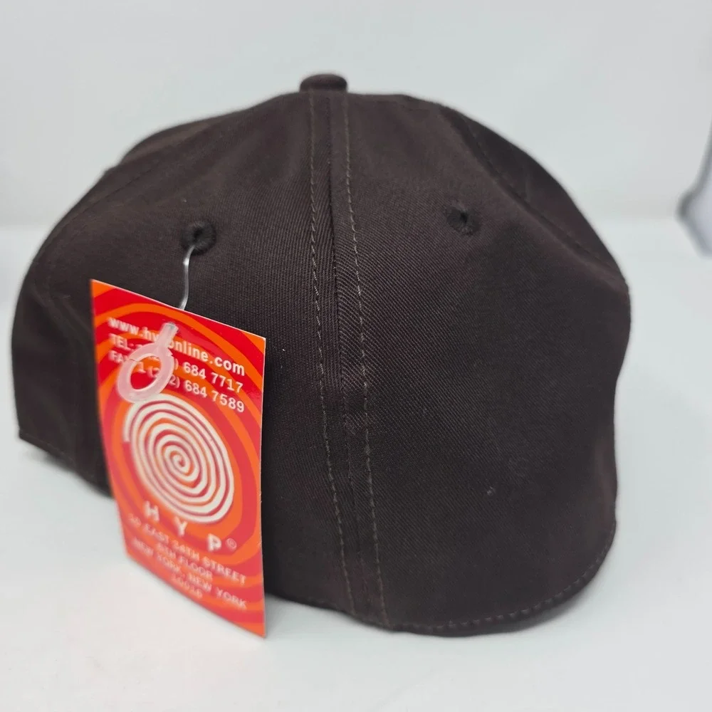 HYP Baseball Cap Mens L/XL Brown Beach Wave Graphic A-Flex Fitted Vintage NWT
